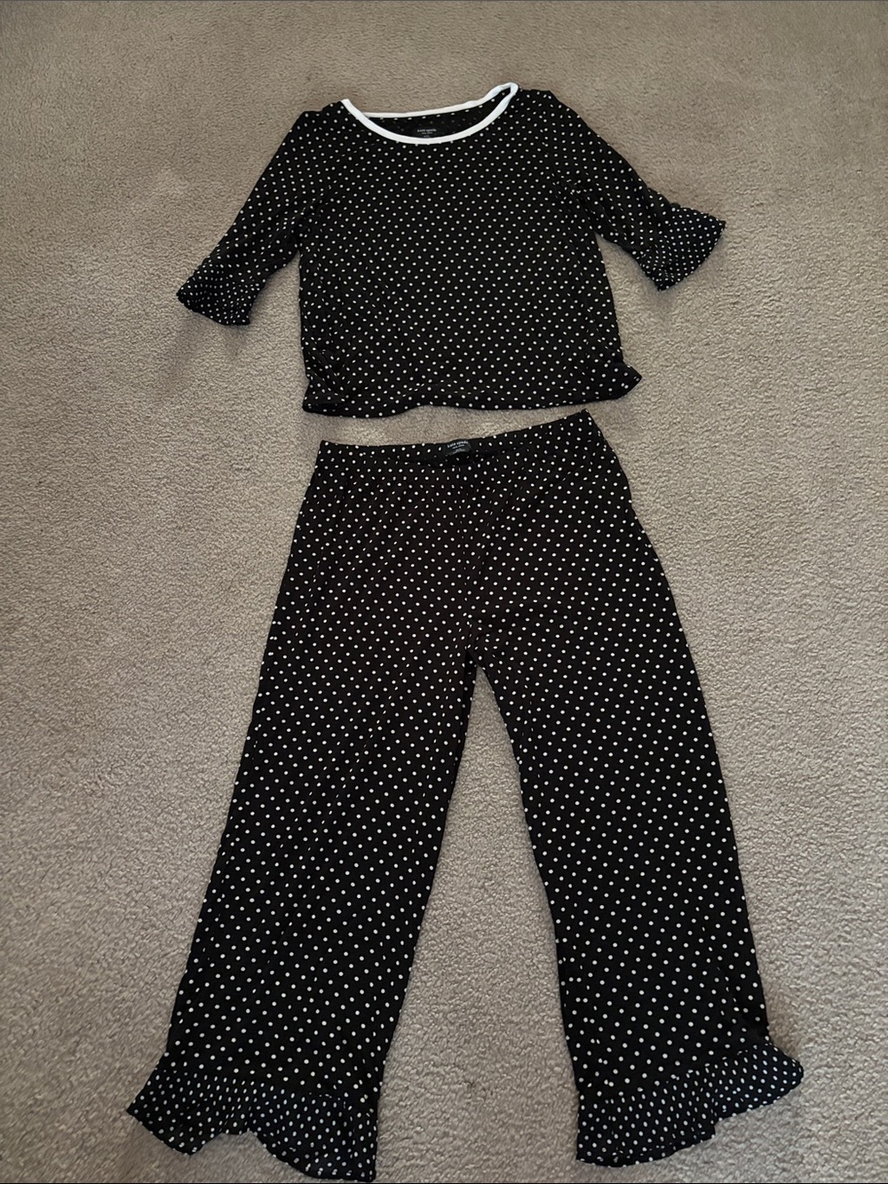 Kate Spade Polka Dot Two-Piece Pajama Set size medium